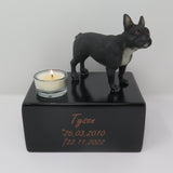 Honden Urn - Franse Bulldog - design urn met theelichtje