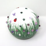 Dieren Urn | Keramische bal Paars |