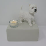 Honden Urn - West Highland Terrier urn design urn met theelichtje
