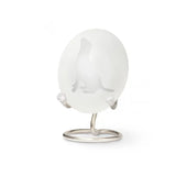 Mattierter Kieselstein ovaler transparenter Hund F-U36PTR-HON