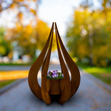 Cortenstaal urn tuin ornament Teardrop | CST001
