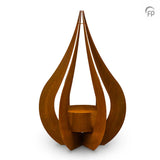 Cortenstaal urn tuin ornament Teardrop | CST001