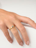Geburtssteinring April Diamantgold
