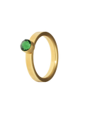 Geburtssteinring August grüner Peridot Gold