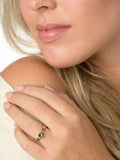 Geburtssteinring August grüner Peridot Gold