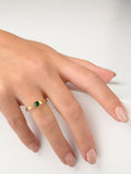 Geburtssteinring August grüner Peridot Gold