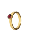 Geburtssteinring Februar Amethyst Gold