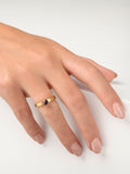 Geburtssteinring Februar Amethyst Gold