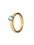 Geburtssteinring März Aquamarin Gold