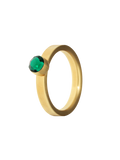 Geburtssteinring Mai Smaragd Gold