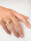 Geburtssteinring Mai Smaragd Gold