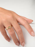 Birthstone ring November citrine gold