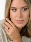 Birthstone ring Januari granaat staal