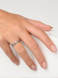 Birthstone ring Oktober roze toermalijn staal