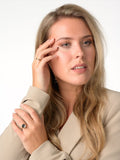 Ring Kristall facettiert Gold