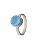 Stahlring – Blauer Achat
