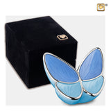 Wings of Hope Perlblau und poliertes Silber K1041