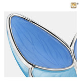Wings of Hope - Vlinder Peal Blue & Gepolijst Zilver | A1041