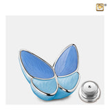 Wings of Hope Perlblau und poliertes Silber K1041