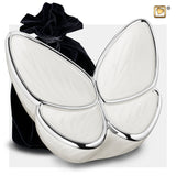 Wings of Hope Pearl White & Polished Silver A1042