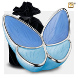 Wings of Hope - Vlinder Peal Blue & Gepolijst Zilver | A1041
