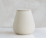 ATHOS – handmade eco urn in soft beige engobe