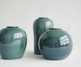 DIONA – handmade urn in green & blue ceramic