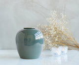 VERNO – handgemaakte urne in groen & blauw keramiek
