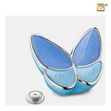 Wings of Hope Mittelblau und poliertes Silber M1041