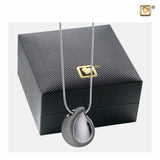 TearDrop - Druppel - Traan Gepolijst & Geborsteld Ruthenium | PD1023