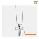 Kreuz Elegant gebürstetes Silber PD1130