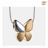 Butterfly Geborsteld Zilver & Goud Verguld | PD1160