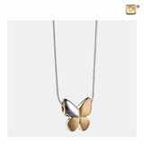Butterfly Geborsteld Zilver & Goud Verguld | PD1160