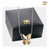 Butterfly Geborsteld Zilver & Goud Verguld | PD1160