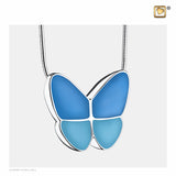 Wings of Hope Vlinder Parelmoer Blauw & Gepolijst Zilver | PD1201