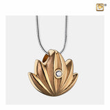 Lotus Brushed Gold Vermeil Zirconia PD1301