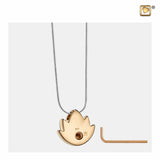 Lotus Brushed Gold Vermeil Zirconia PD1301