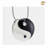 YingYang Mother of Pearl White & Midnight & Polished Silver PD1310