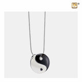 YingYang Mother of Pearl White & Midnight & Polished Silver PD1310