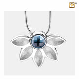 Nirvana Azure Polished & Brushed Silver Swarovski PD1450