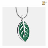 Elegant Leaf Pearl Green & Polished Silver PD1560