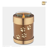 Teelicht Bronze & gebürstetes Gold T654