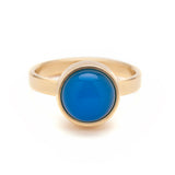 Goldring – Blauer Achat