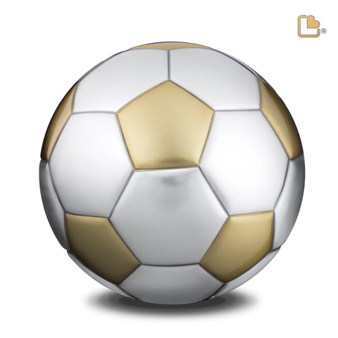 A1152 Voetbal Standaard Volwassen Urn Bru Gold & Bru Tinnen