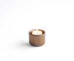 HELIOS – tealight holder in copper-colored ceramic 