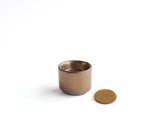 HELIOS – tealight holder in copper-colored ceramic 