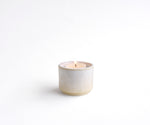 HELIOS - tealight holder in white speckled ceramic 