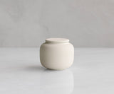 VERNO – handmade eco urn in soft beige engobe