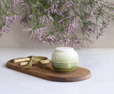 VERNO – handmade eco urn in soft beige engobe