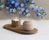 VERNO – handmade eco urn in soft beige engobe